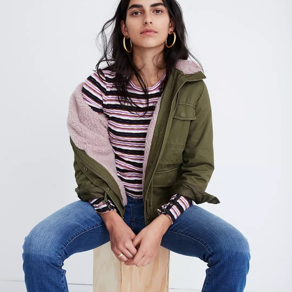 Madewell Sherpa Trimmed Surplus Jacket - Picture 8 of 11